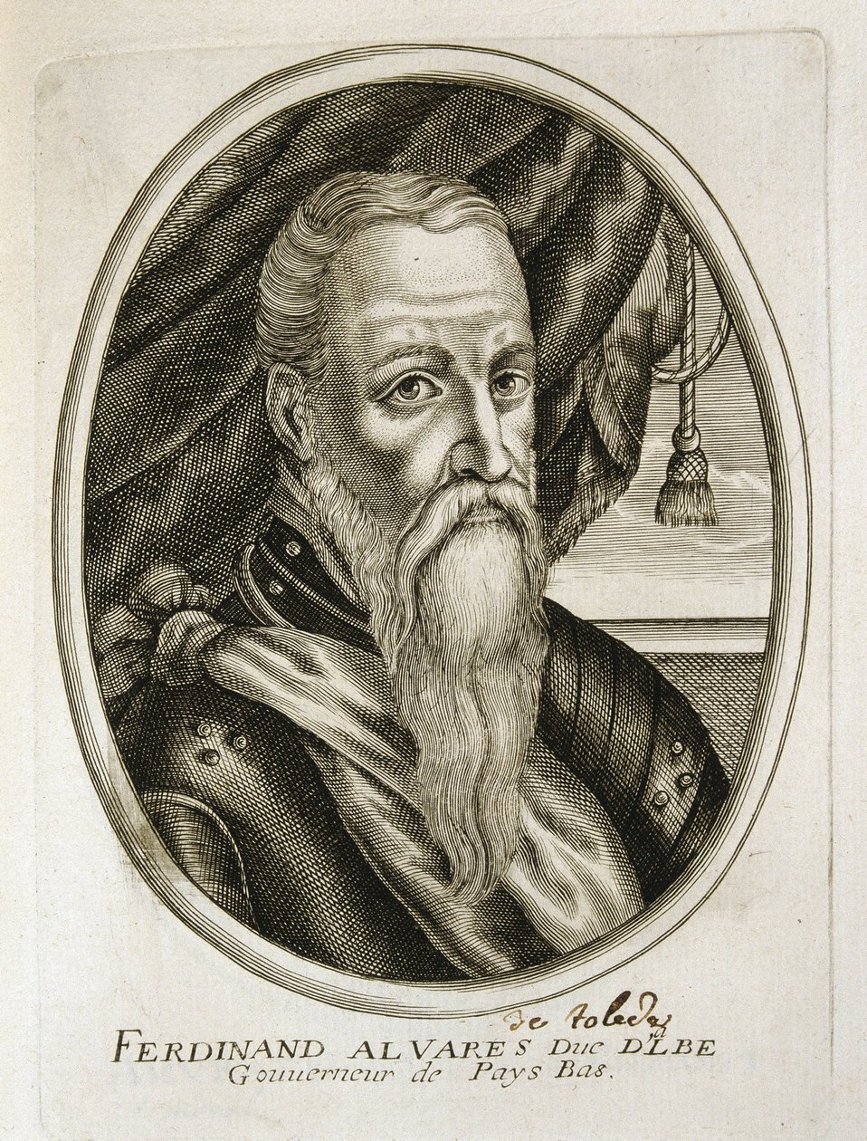 Retrato do Duque de Alba (1507-1582) (gravura) de Unbekannter Künstler