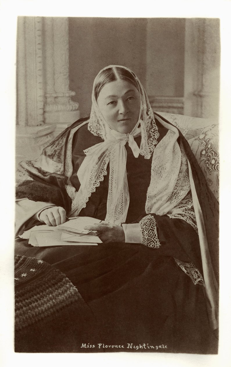 Retrato de Florence Nightingale, pub 1932 (gravura) de Unbekannter Künstler