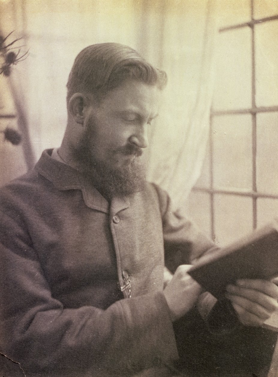 Retrato de George Bernard Shaw (1856-1950) quando jovem de Unbekannt