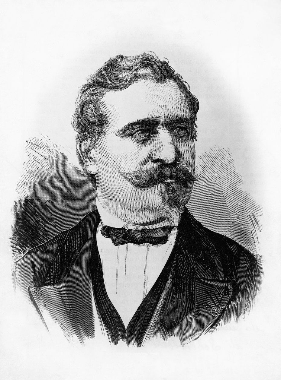 Retrato de Giovanni Prati (1815-1884), poeta e político italiano, gravado por Centenari após fotografia de Michele Schemboche (ativo ca 1856-1906) de William M. Timlin