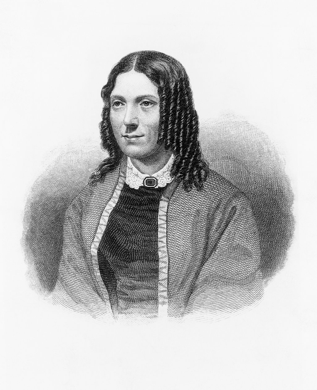 Retrato de Harriet Beecher Stowe (1811-1896) (gravura) de Benjamin Baud