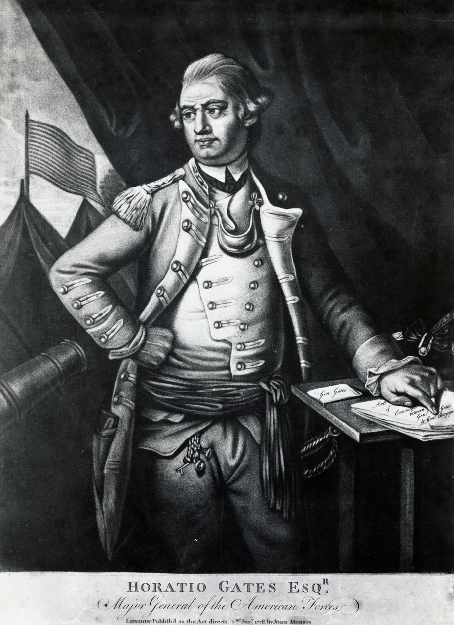 Retrato de Horatio Gates (gravura) de Unbekannt
