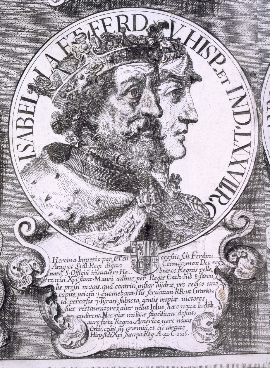 Retrato de Isabella I e Ferdinand V de Castela (litho) de Unbekannt