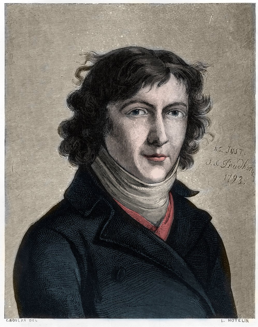 Retrato de Louis de Saint Just de Unbekannt