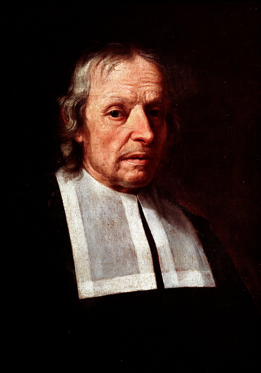 Retrato de Marcello Malpighi, médico e biólogo italiano (pintura) de Unbekannter Künstler