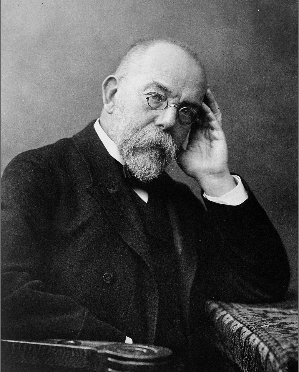 Retrato de Robert Koch, médico alemão de Unbekannter Künstler