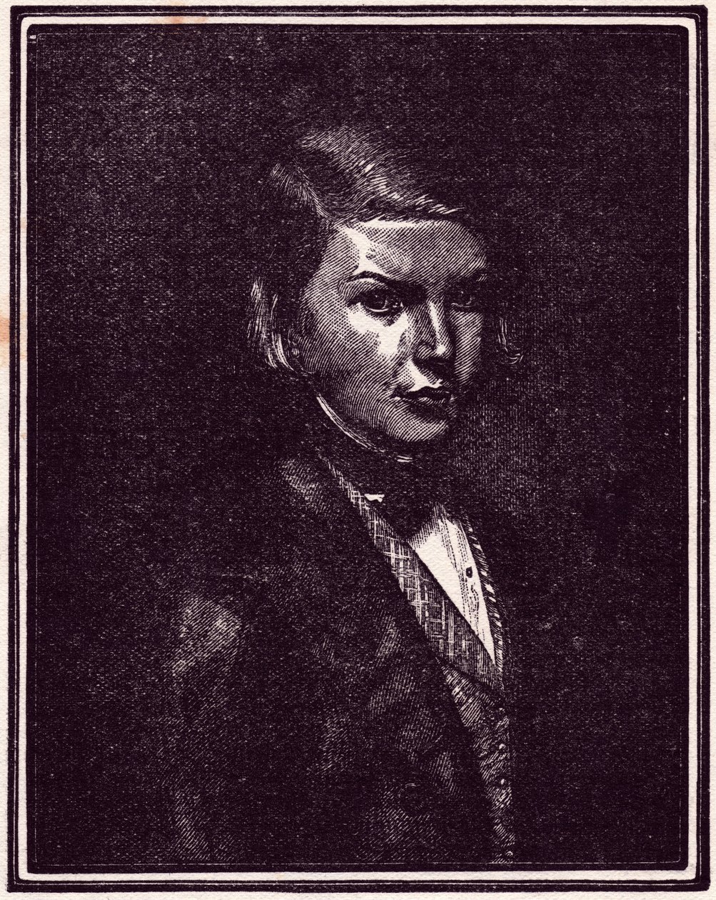 Retrato de Victor Hugo (gravura) de Unbekannter Künstler