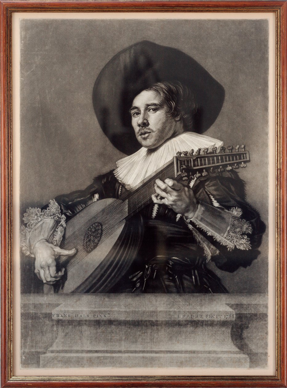 Retrato de um jogador de alaúde de Unbekannt