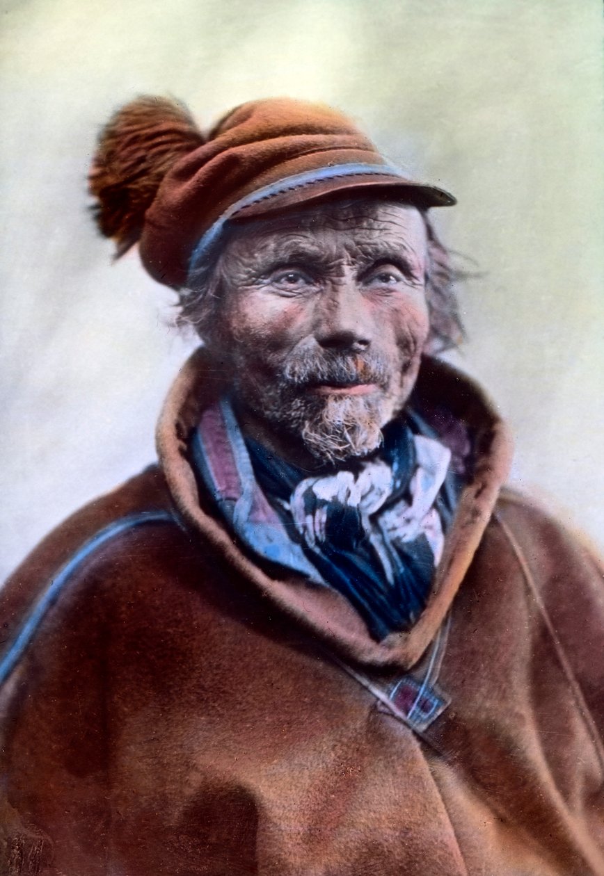 Retrato de um homem idoso da Finlândia de Unbekannter Künstler