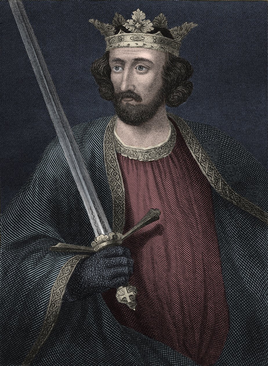 Retrato do Rei de Inglaterra Eduardo I (estampado) de Unbekannter Künstler