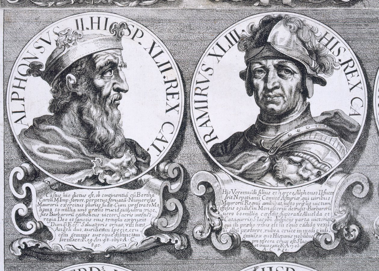 Retratos de Alfonso II e Ramiro I (litho) de Unbekannt