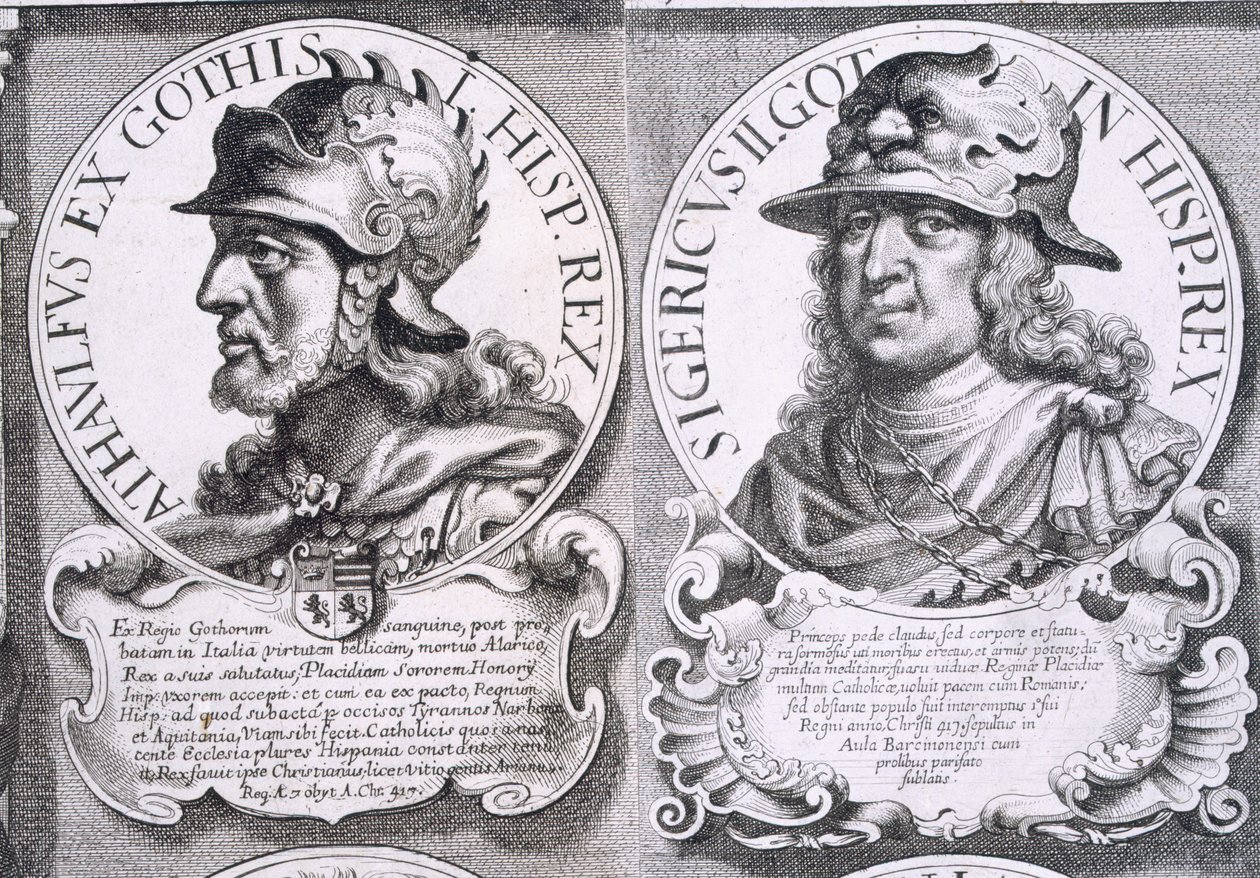 Retratos de Ataulf e Sigeric (litho) de Unbekannt