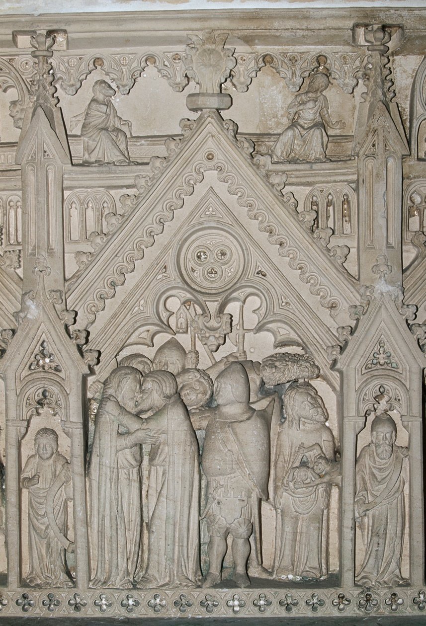 Portugal, Região da Estremadura, Distrito de Leiria, Alcobaça, Mosteiro de Santa Maria, Pormenor do Túmulo de Inês de Castro (1320-1355) de William Jennys