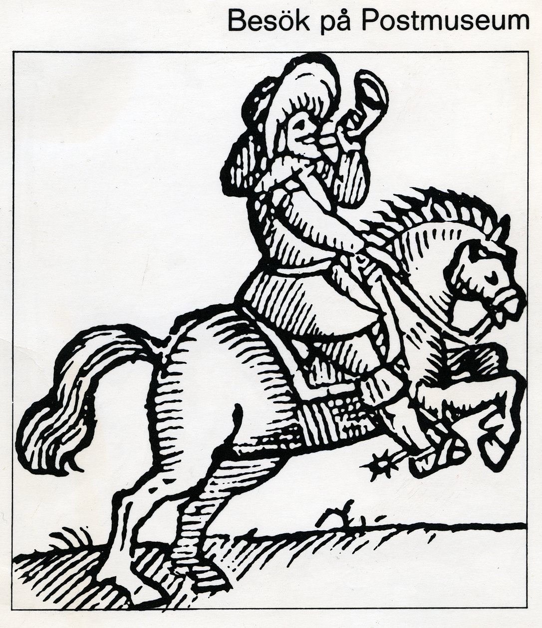 Cavaleiro de poste (xilogravura) de Unbekannt