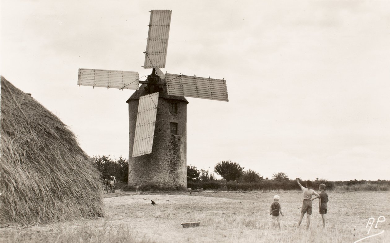Cartão Postal/Moulin de Kervoyal/Finistere/Brittany/France de William M. Timlin