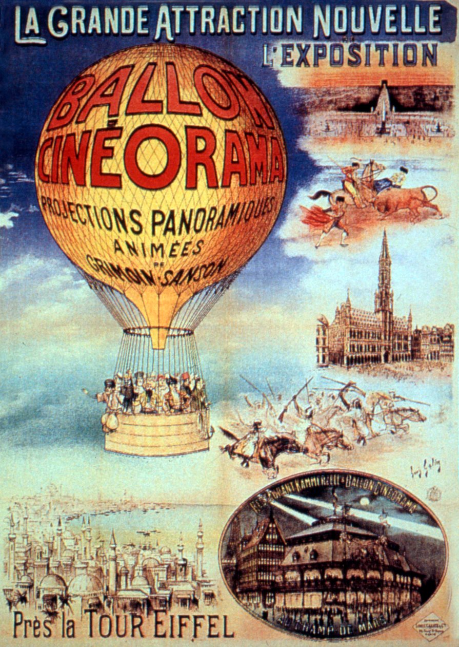 Cartaz A grande atração nova l exposição Perto da Torre Eiffel Ballon cineorma de Unbekannt