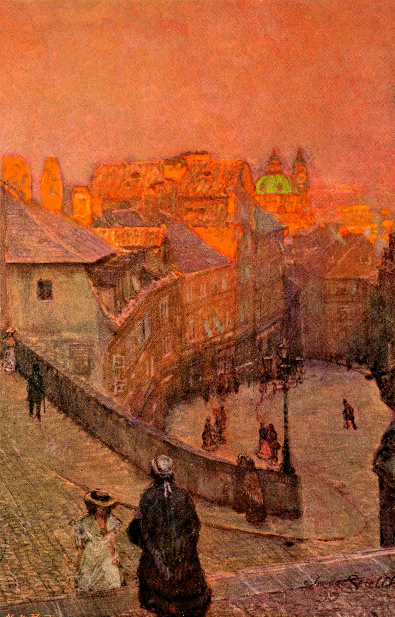 Praga: Rua Neruda de Unbekannter Künstler
