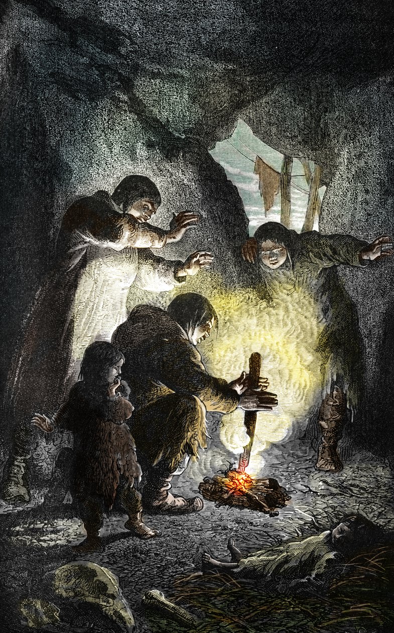 Pré-história: a descoberta do fogo de Unbekannter Künstler