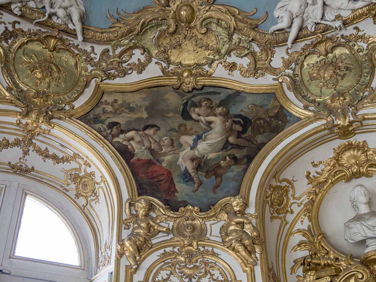 Psique encantado no céu pelo Amor. Pintura de Charles Joseph Natoire (1700-1777) de Unbekannt