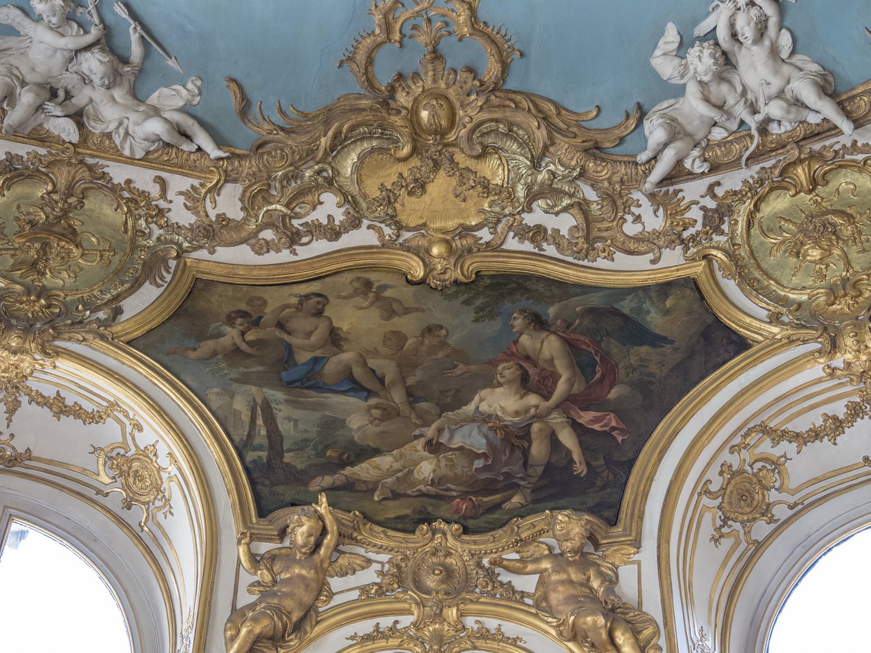 A psique é defeituosa na presença de Vénus. Pintura de Charles Joseph Natoire (1700-1777) de Unbekannt
