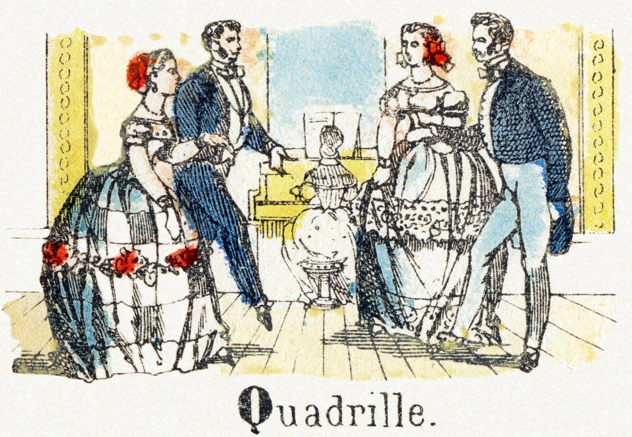 P - Quadrilha - Alfabeto de Entretenimento Infantil c.1890 (litografia) de Unbekannt