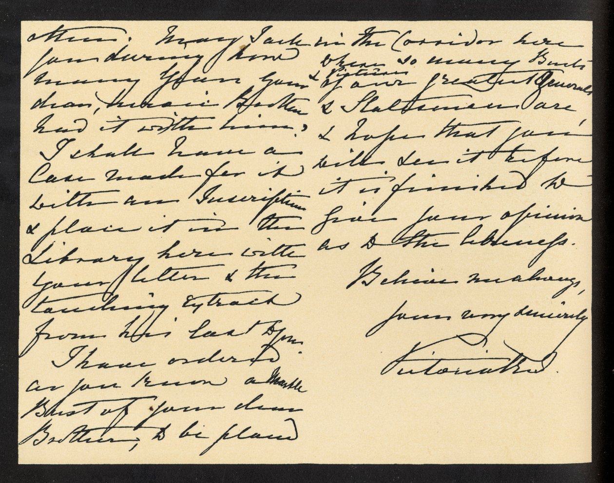 Rainha Vitória - carta manuscrita a Miss Mary Augusta Gordon, agradecendo-lhe a bíblia que recebeu de presente. de Unbekannter Künstler