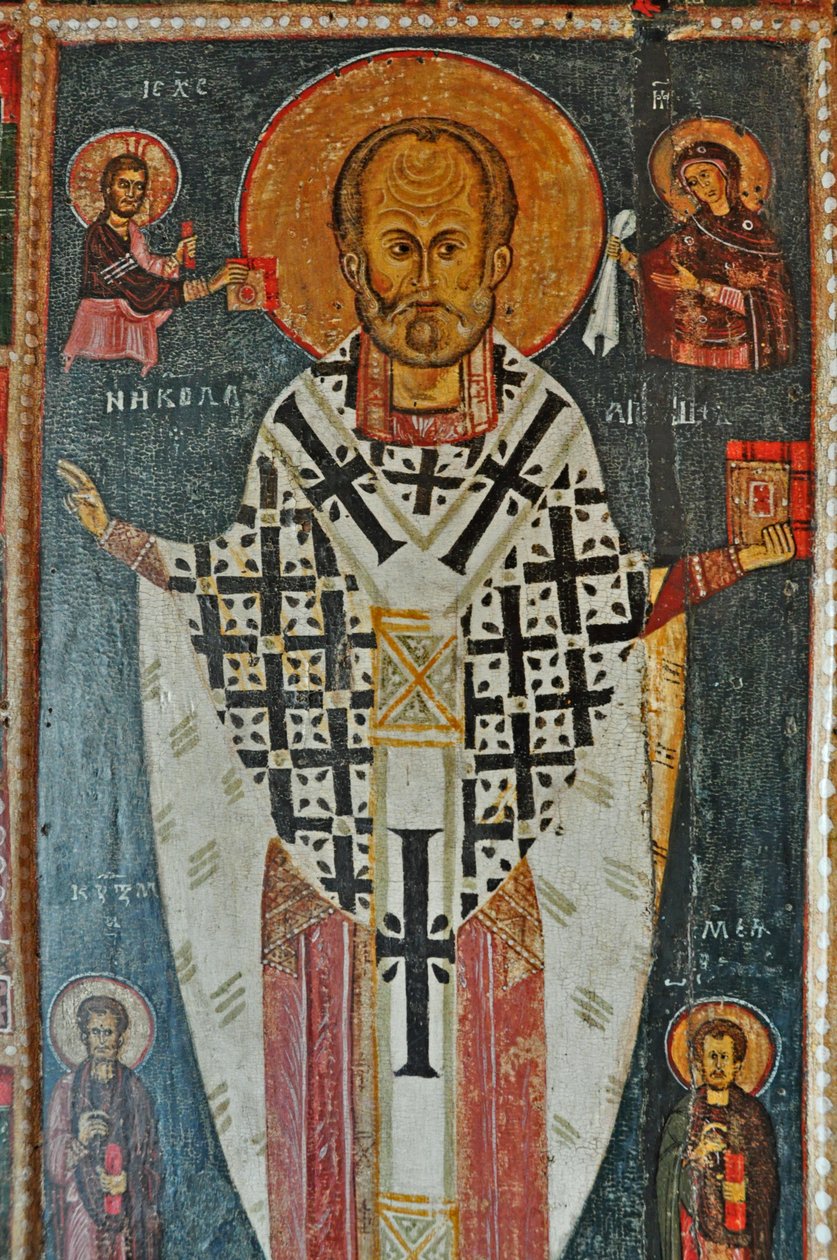 RÚSSIA, São Petersburgo, São Nicolau Ícone com cenas da sua vida (Igreja de São Nicolau em Ozerevo de Unbekannter Künstler