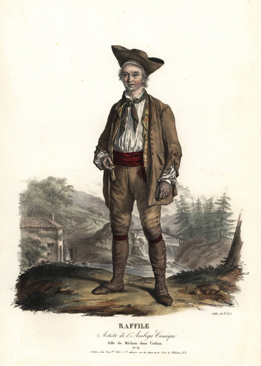 Raffile como Michau em Coelina de René Charles Guilbert de Pixerecourt, Ambigu Comique de Unbekannter Künstler