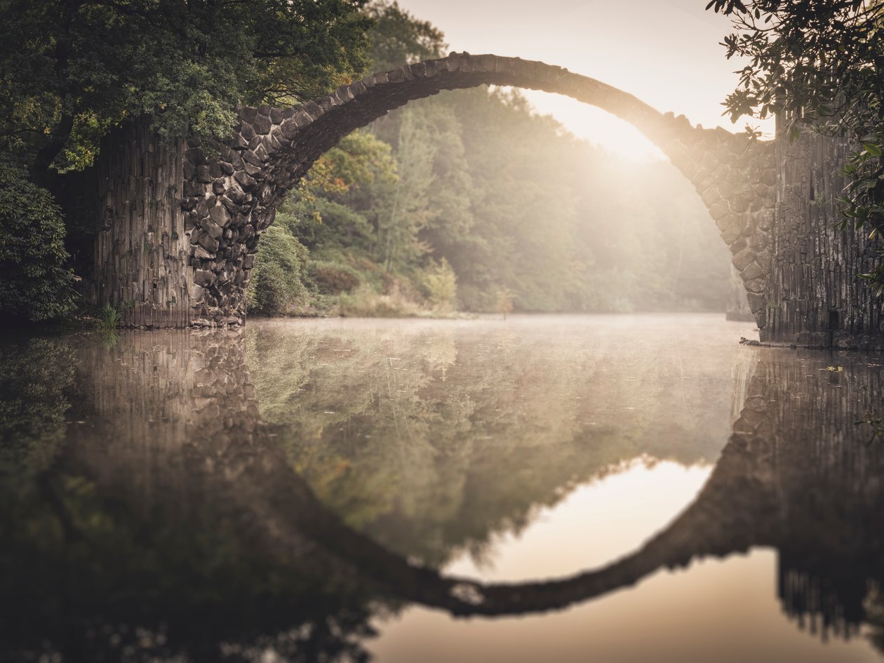 Rakotzbrücke - Estudo 5, Saxónia, Alemanha, 2015 (foto) de Leopold Blonder