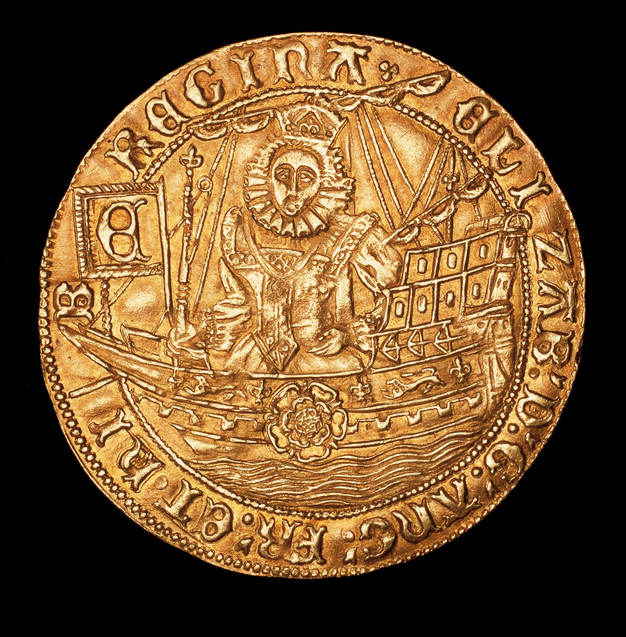 Moeda Rara, Inglaterra Ouro Real Rainha Isabel I de Unbekannter Künstler