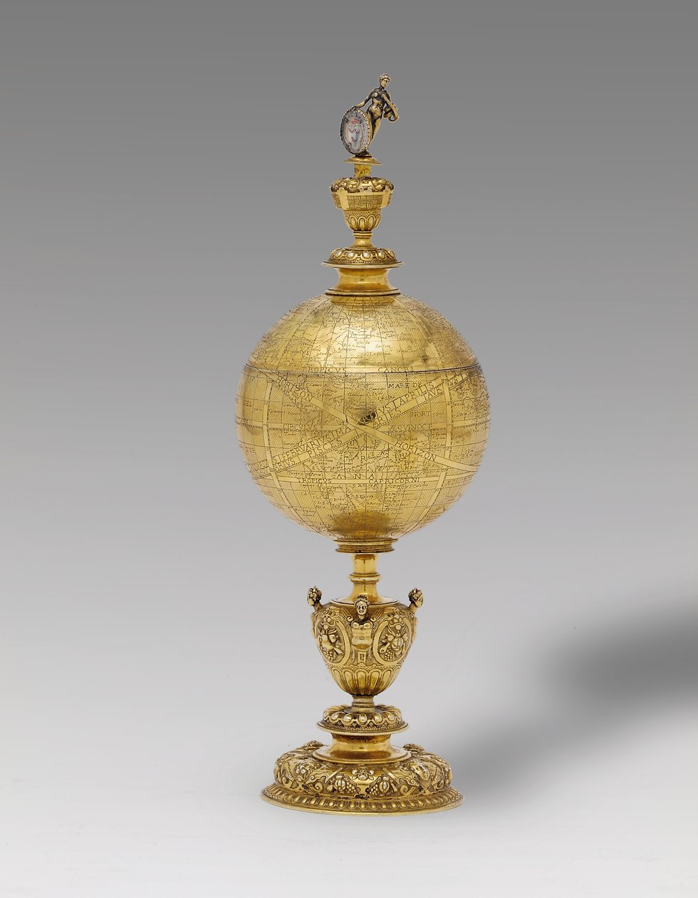 Copa globo continental rara, alemão do norte ou flamengo, c.1600 de Unbekannt