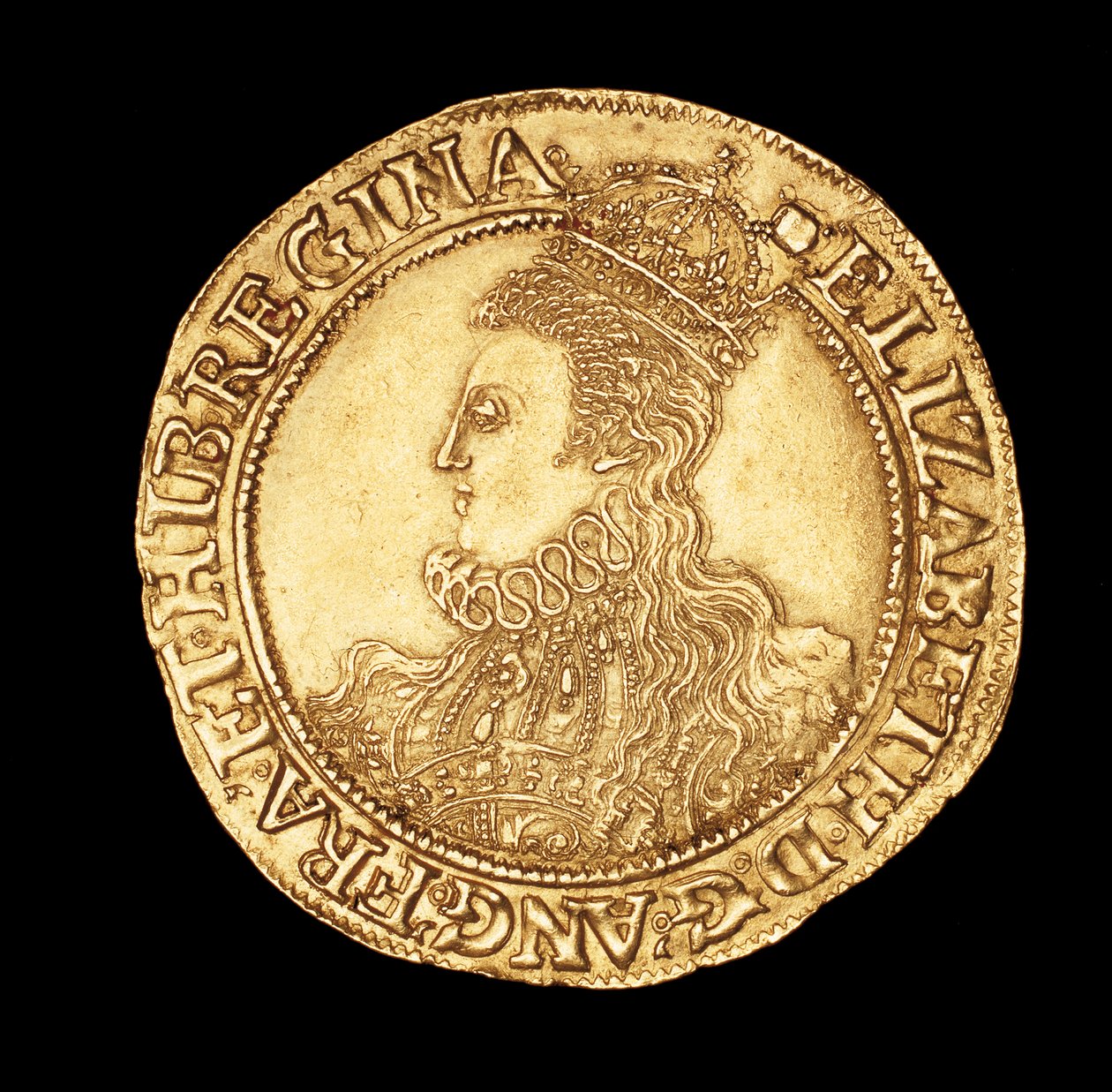Moeda Inglesa Rara, Retrato da Rainha Isabel I, Libra de Ouro de Unbekannter Künstler