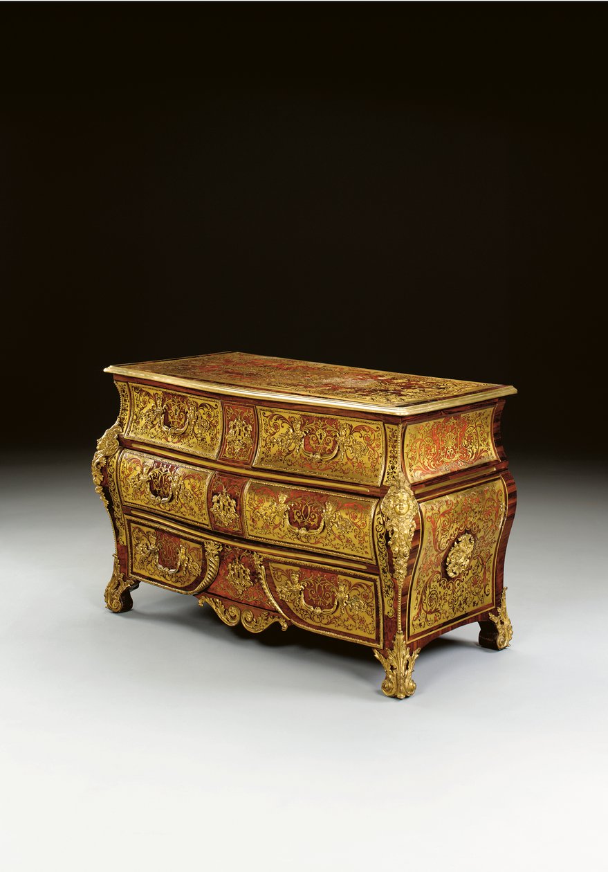 Cômoda de marchetaria Regence Boulle, século 18 - 19 de Unbekannt
