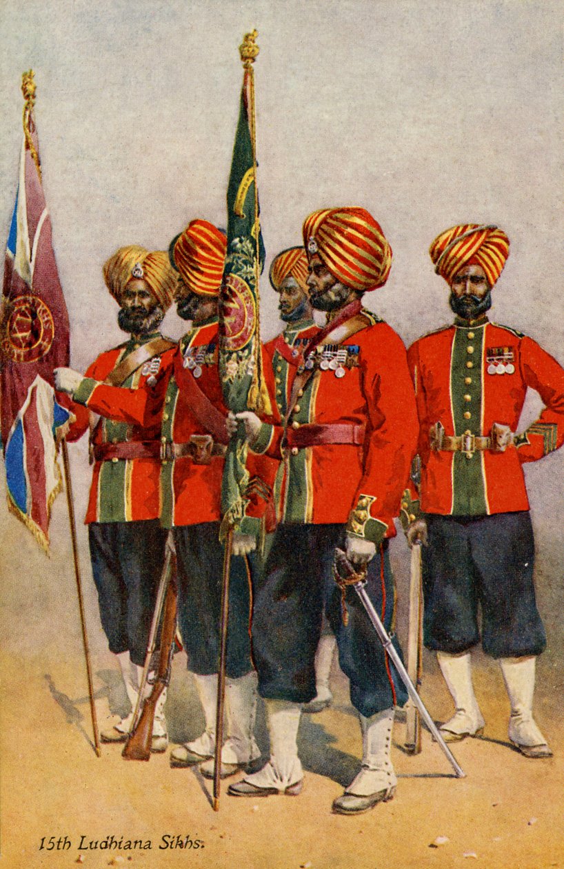 Regimento do 15º Sikhs de Ludhiana de Unbekannter Künstler