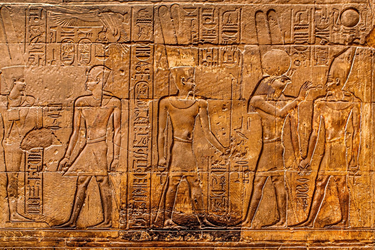Alívio, nova vida é respirada para o faraó, Templo de Luxor, Tebas, Egipto, África (foto) de Unbekannter Künstler