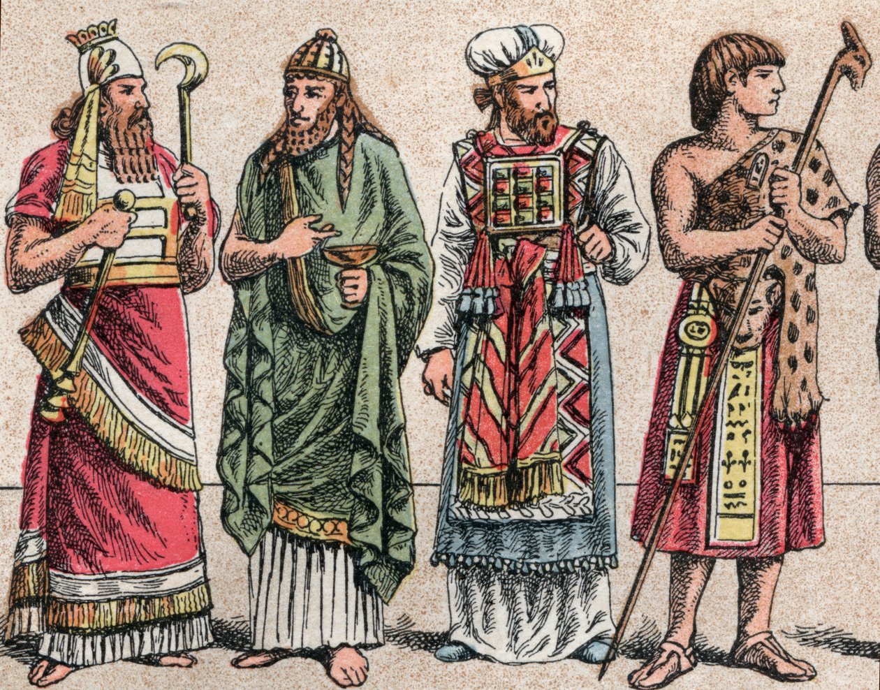Figurinos religiosos dos tempos antigos (cor litho) de Unbekannt
