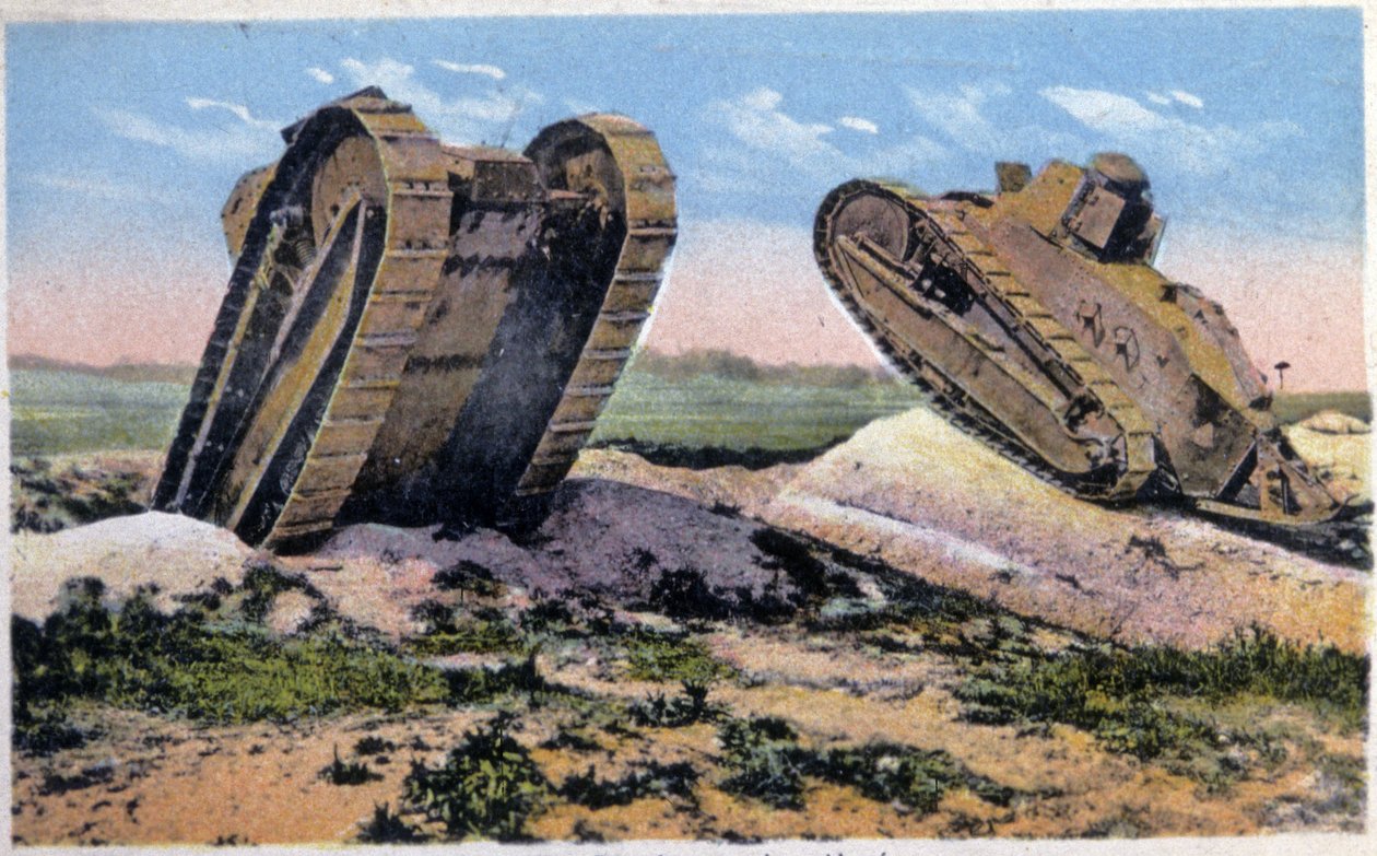 Tanques Renault, c. 1910 (postal) de Unbekannter Künstler