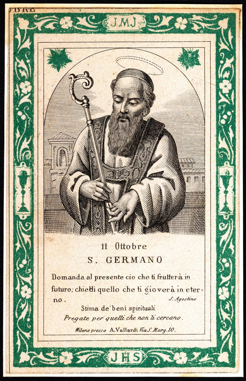 Representação de Saint Germain, início do século XX (impressão) de Unbekannter Künstler