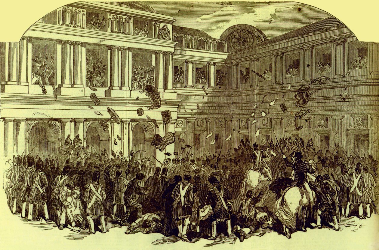 Revolução em Paris, fevereiro de 1848 (imprimir) de Unbekannter Künstler