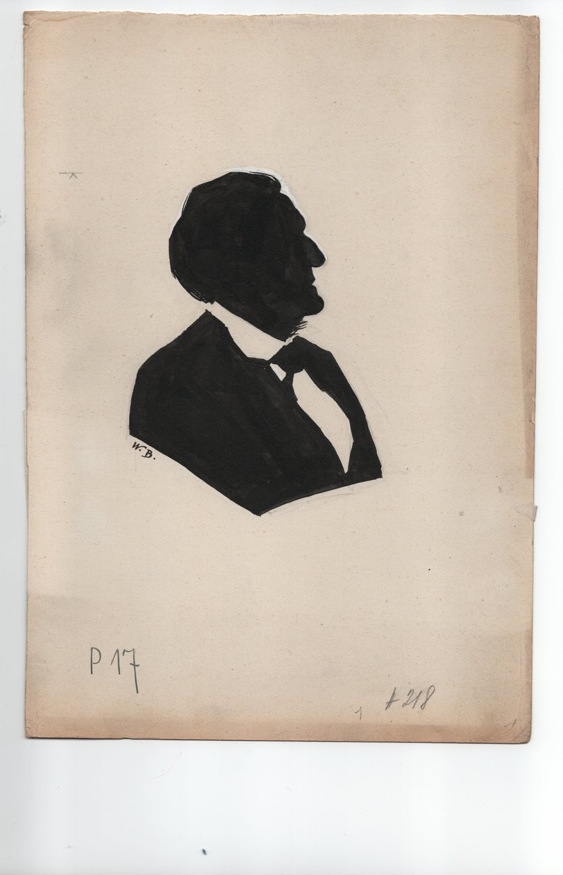 Richard Wagner (1813-1883) ca. 1850, silhueta) de Unbekannter Künstler