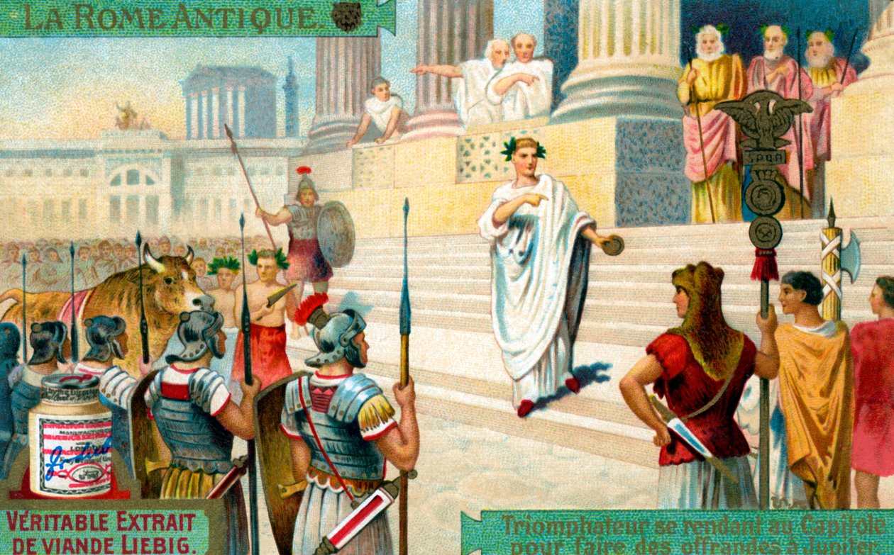 Triunfo romano - cerimónia civil/ritual religioso de Unbekannter Künstler