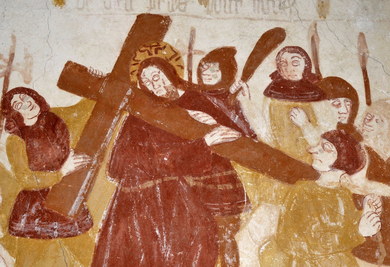 Arte românica: A Capela de Santa Catarina, Voute na brisa do berço, a Infância de Cristo, a Paixão, o Juízo Final e Cristo no Majestoso. Frescos da igreja de Notre Dame d