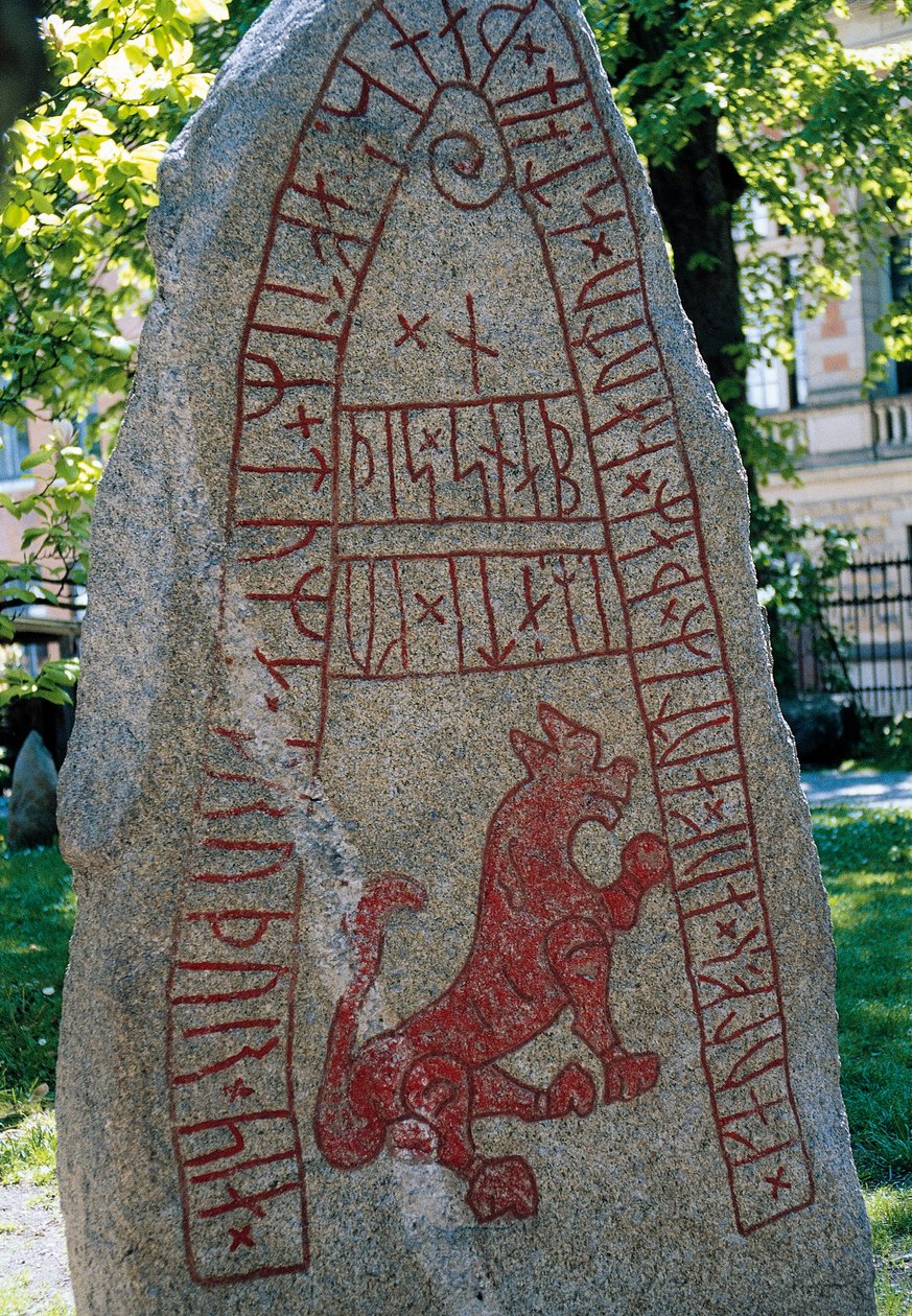 Rune Stone, Lund, Suécia. A civilização viking. de Benjamin Baud