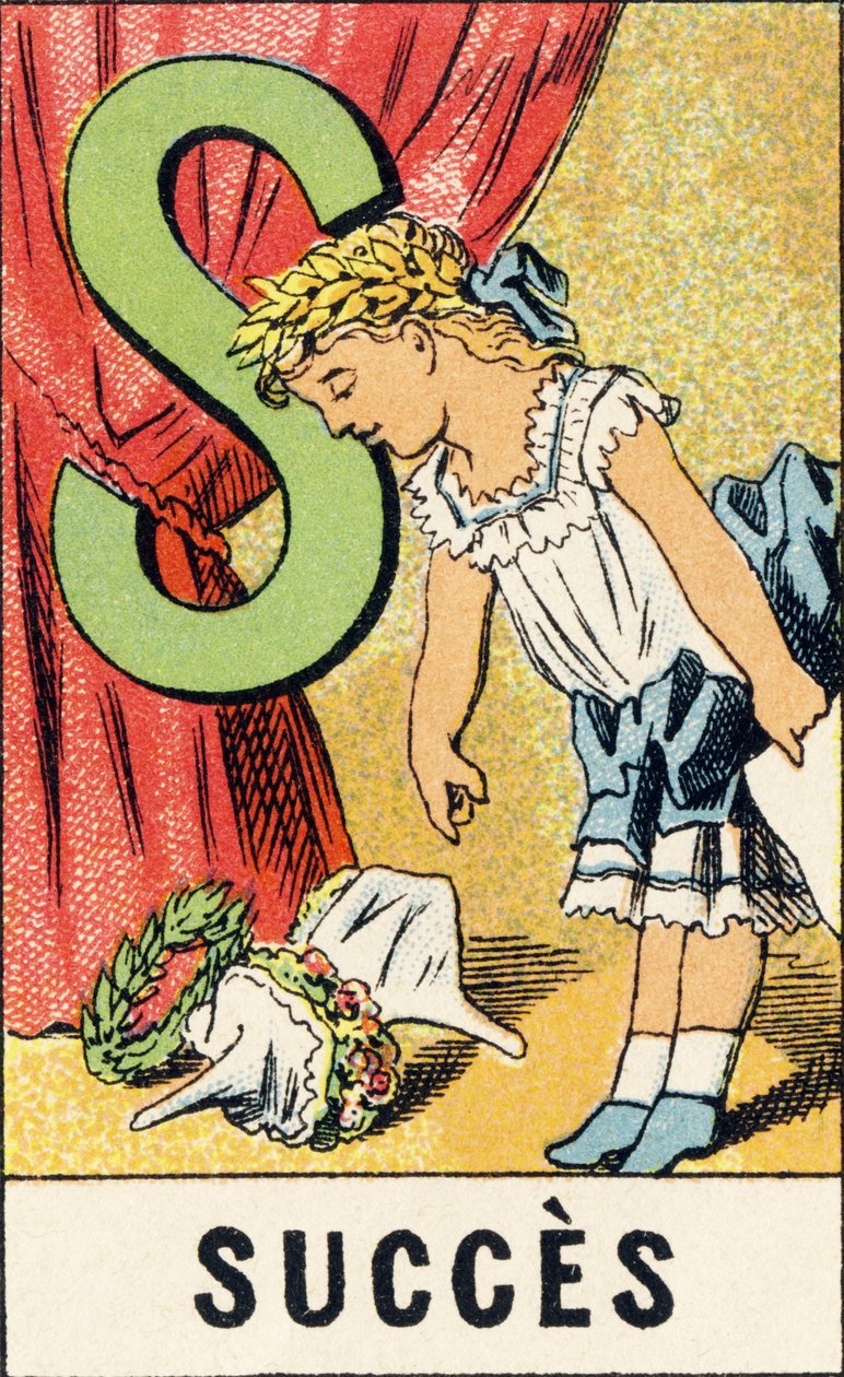 S : Sucessos - Gravura extraída de ABCD des petites filles. Pellerin & Cie, editora de impressoras, Epinal, por volta de 1890. Serie A. Dimensões : 19 x 13,5 cm. de Unbekannt