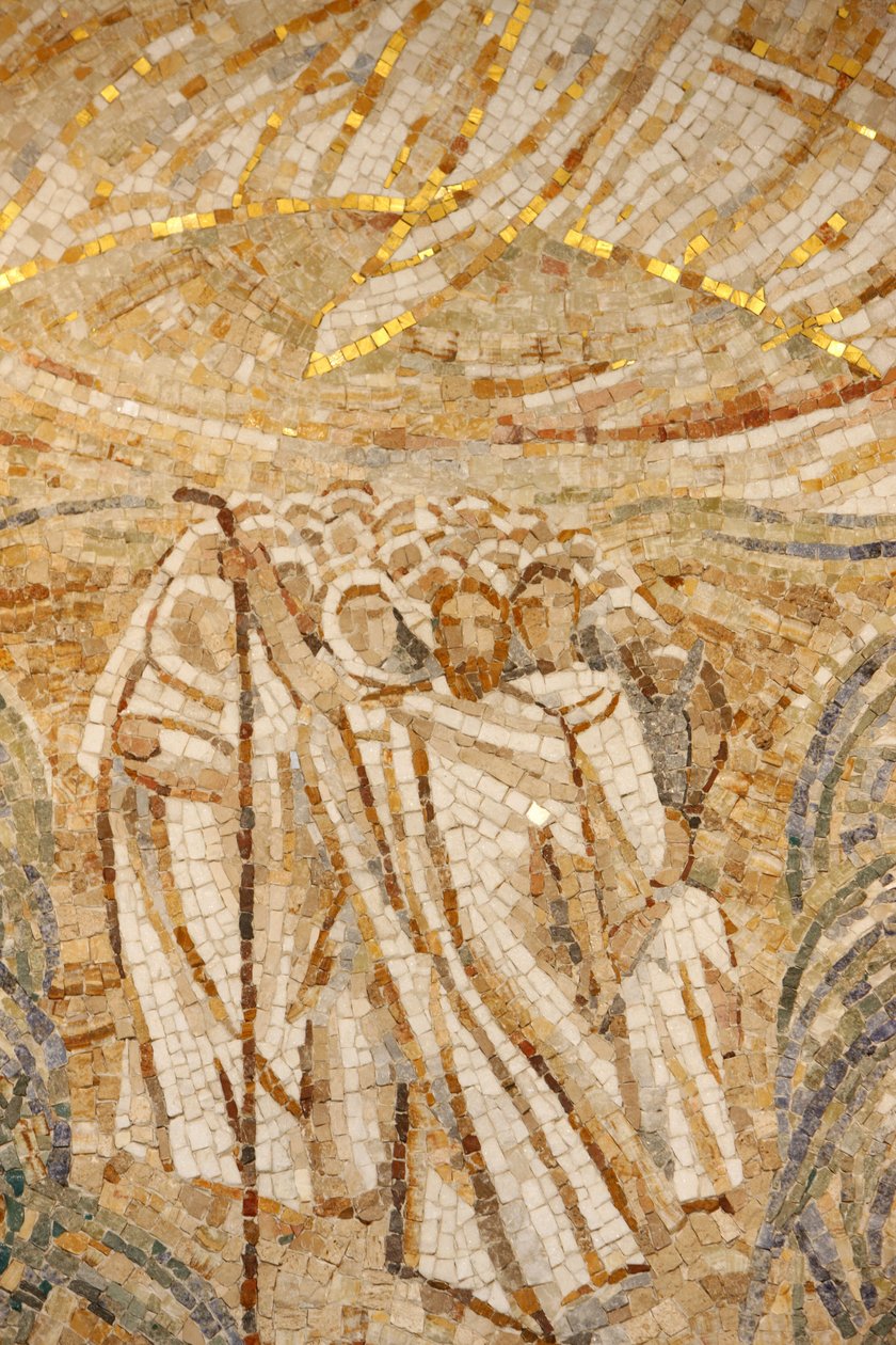 Basílica da abadia de Saint-Maurice, Mosaico de Madeleine DienerMoses e os Hebreus que atravessam o Mar Vermelho, Saint-Maurice, Suisse de Unbekannt