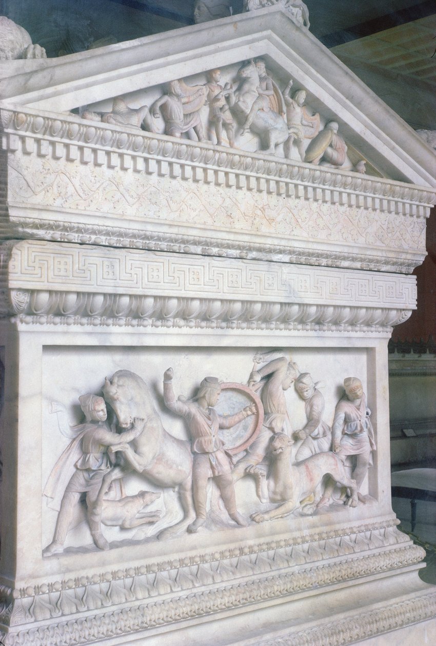 Sarcófago de Alexandre o Grande (356-323 a.C.) (mármore) de Unbekannt