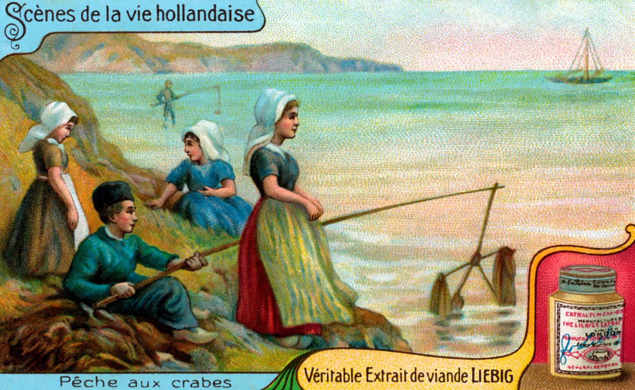 Cenas da vida holandesa: Pesca do caranguejo de Unbekannter Künstler