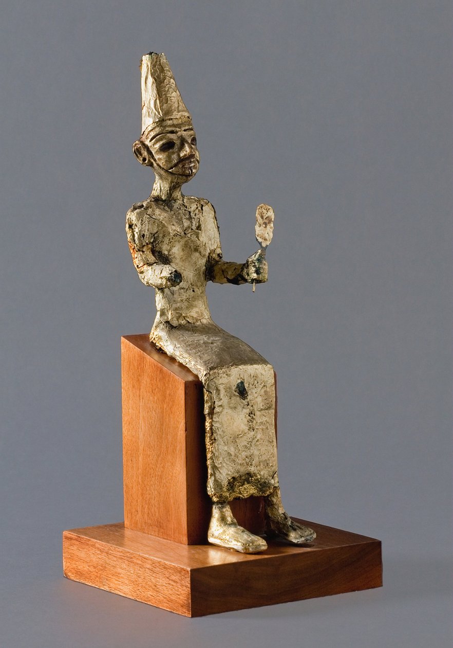 Estatueta sentada de Baal, o deus cananeu da guerra, Megido, c.1300-1200 aC de Unbekannt