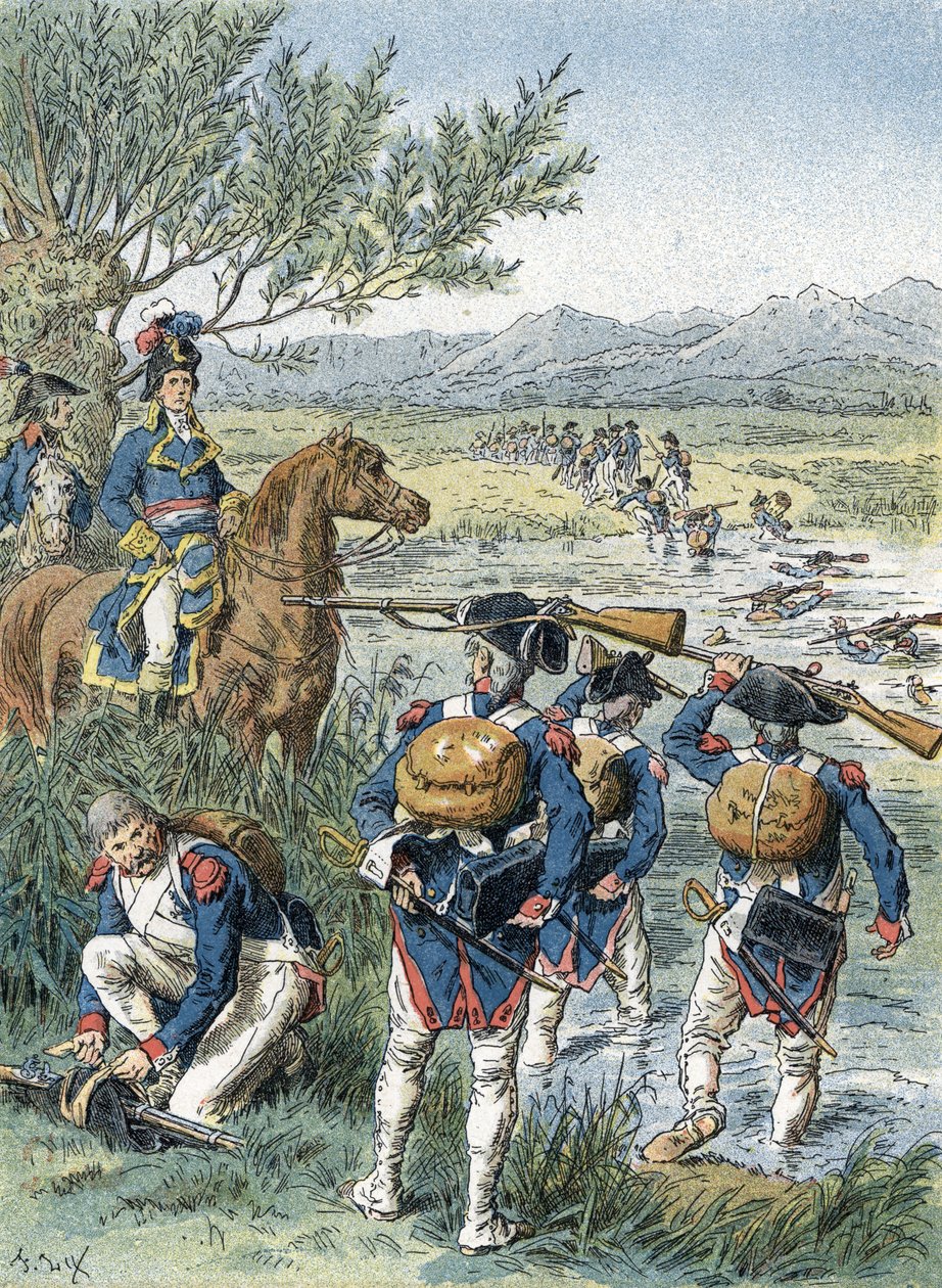 Segunda Batalha de Zurique, Travessia de Limmat (1799) de Unbekannter Künstler