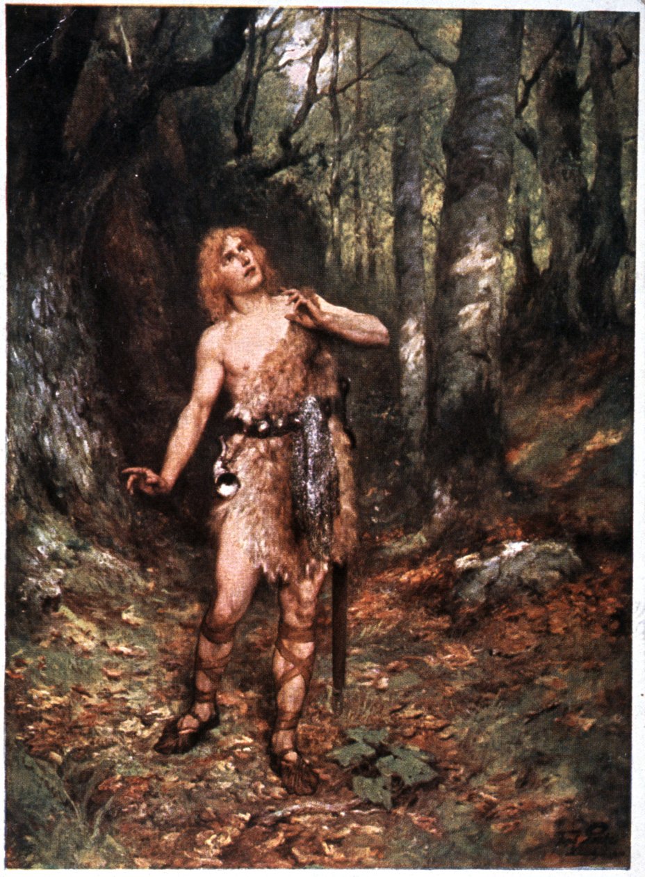 Siegfried (O Anel dos Nibelungos), início do século XX (postal) de Unbekannter Künstler